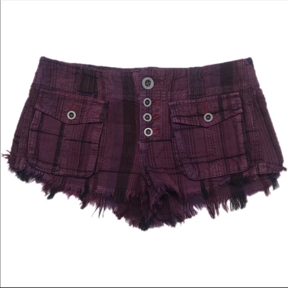 Free People Pants - Free People Plaid Cut off shorts NWOT